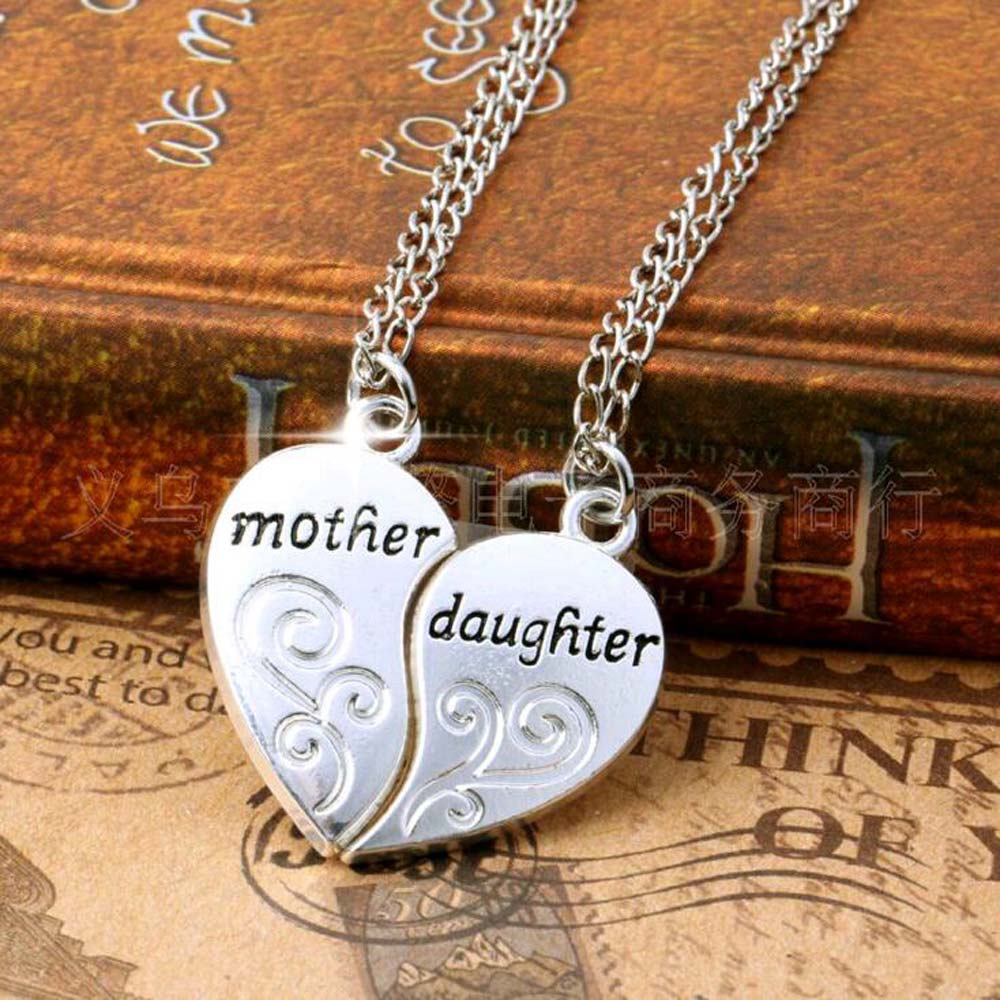 Mother Daughter Heart Necklace